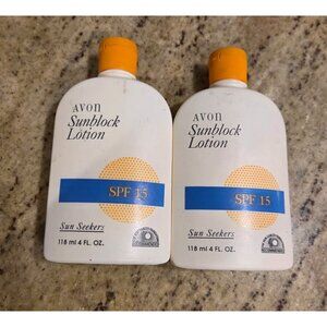 Lot of 2 Avon Sun Seeker 4 Oz  Sunblock Lotion Spf 15